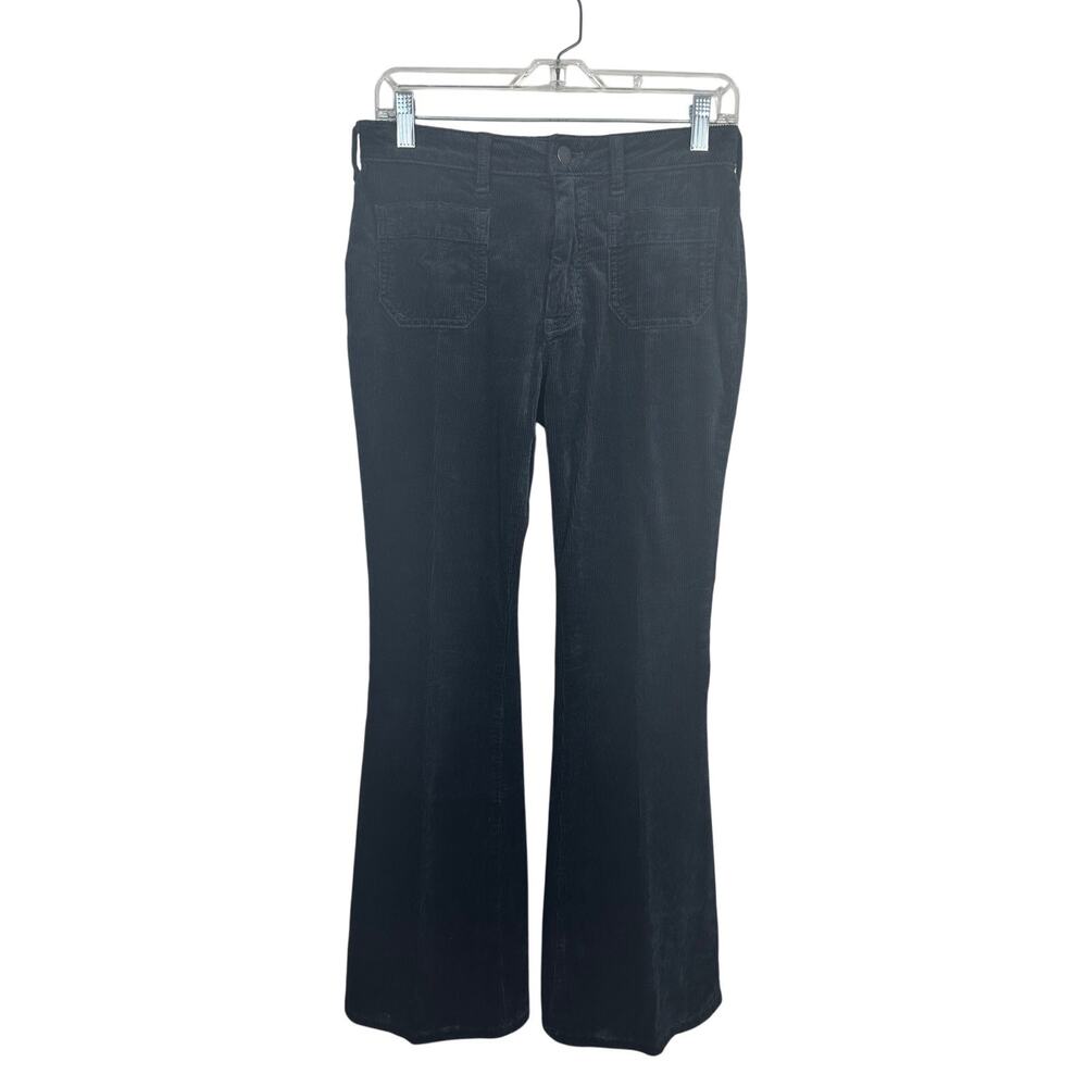 Pilcro Flared Trousers Women 27 Black Excellent Corduroy Anthropologie 1794